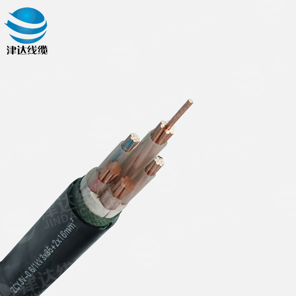 ZC-YJV 3*35+2*16銅芯交聯(lián)聚乙烯絕緣聚氯乙烯護套阻燃C類電力電纜